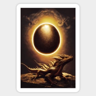 Dragon Egg with Baby Dragon Sticker